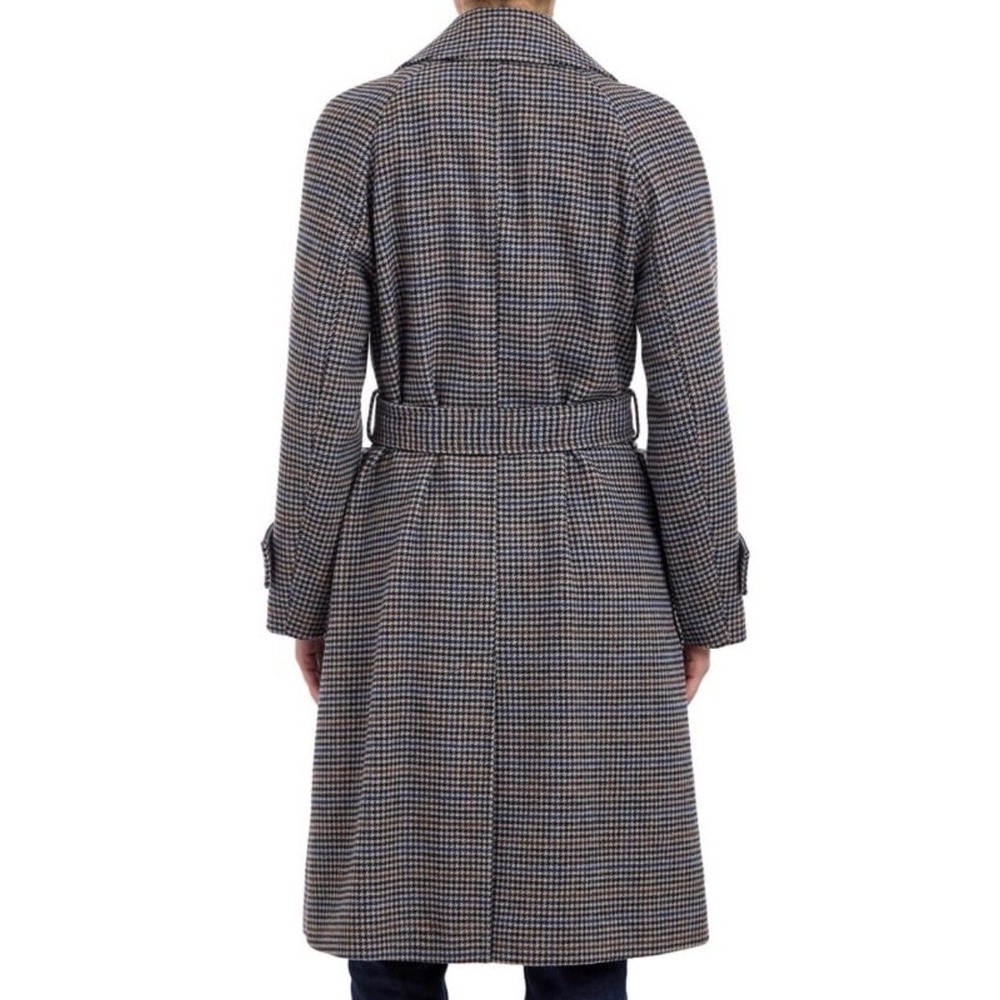 BCBGeneration Women's Peacoat Long Houndstooth Belted Wool Blend Size XXL‎ - Picture 16 of 16